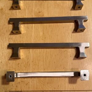 Sleek Stainless Silver Cabinet Handles
